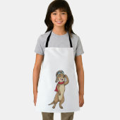 Meerkat als piloot met pet van piloot schort (Insitu)