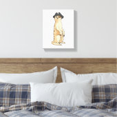 Meerkat als Piraat met Pirate pet Canvas Afdruk (Insitu (Slaapkamer))