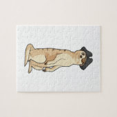 Meerkat als Piraat met Pirate pet Legpuzzel (Horizontaal)
