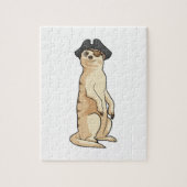 Meerkat als Piraat met Pirate pet Legpuzzel (Verticaal)