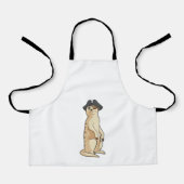 Meerkat als Piraat met Pirate pet Schort (Voorkant)