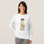 Meerkat als Piraat met Pirate pet T-shirt (Voorkant volledig)