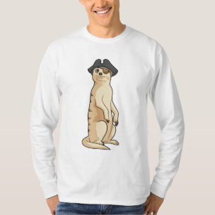 Meerkat als Piraat met Pirate pet T-shirt