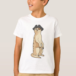 Meerkat als Piraat met Pirate pet T-shirt