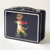 Meerkat als Skater met Roller-schaatsen (Voorkant)