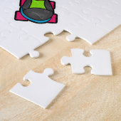 Meerkat als Skater met Roller-schaatsen Legpuzzel (Zijkant)