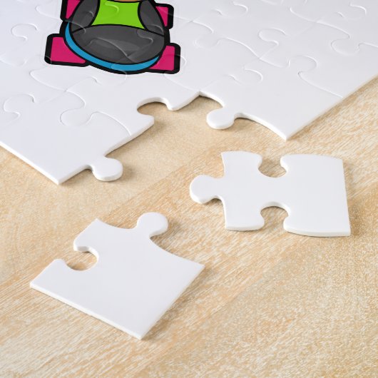 Meerkat als Skater met Roller-schaatsen Legpuzzel (Zijkant)