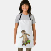 Meerkat als Skater met Skateboard Schort (Insitu)