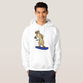 Meerkat als Snowboarder met Snowboard Hoodie (Voorkant volledig)