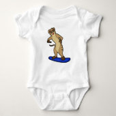 Meerkat als Snowboarder met Snowboard Romper (Voorkant)