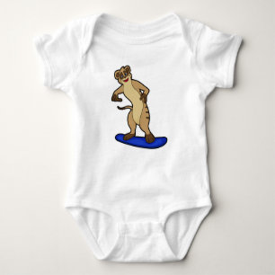 Meerkat als Snowboarder met Snowboard Romper