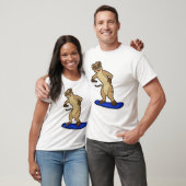 Meerkat als Snowboarder met Snowboard T-shirt (Unisex)