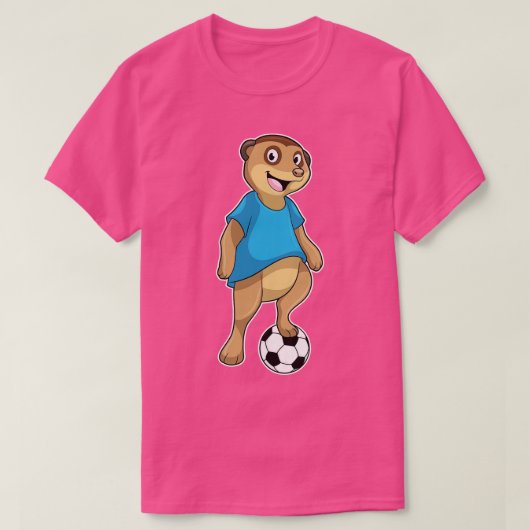 Meerkat als speler met Voetbal T-shirt (Design voorkant)