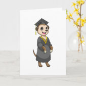 Meerkat als student met diploma kaart (Gele Bloem)