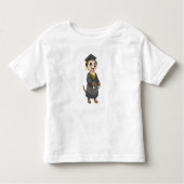 Meerkat als student met diploma kinder shirts (Voorkant)