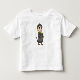Meerkat als student met diploma kinder shirts