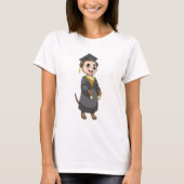 Meerkat als student met diploma t-shirt (Voorkant)