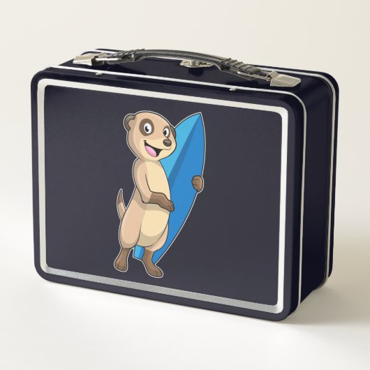 Meerkat als surfer met surfboard (Achterkant)