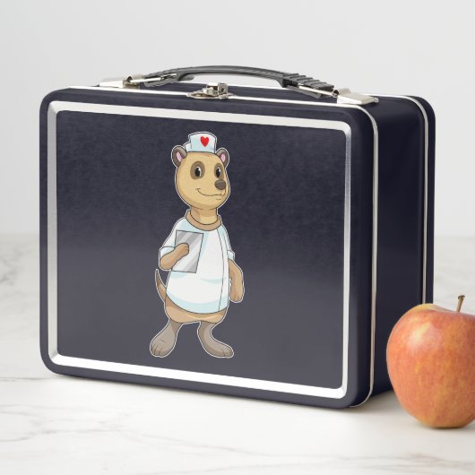 Meerkat als verpleegster met hart (In situ)