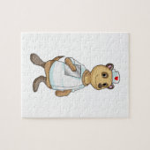 Meerkat als verpleegster met hart legpuzzel (Horizontaal)