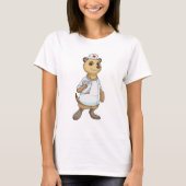 Meerkat als verpleegster met hart t-shirt (Voorkant)