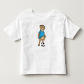 Meerkat als Voetbalspeler met Voetbal Kinder Shirts (Voorkant)