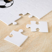 Meerkat als Voetbalspeler met Voetbal Legpuzzel (Zijkant)