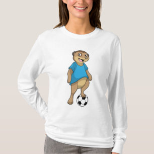 Meerkat als Voetbalspeler met Voetbal T-shirt