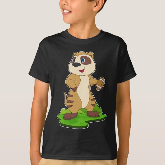 Meerkat Amerikaans Football Sport T-shirt (Voorkant)