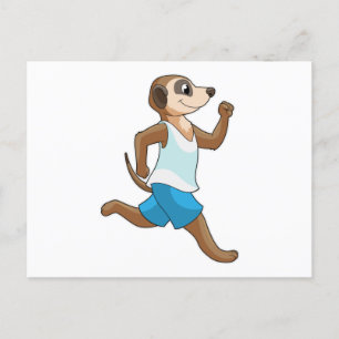 Meerkat at Running Sports Briefkaart