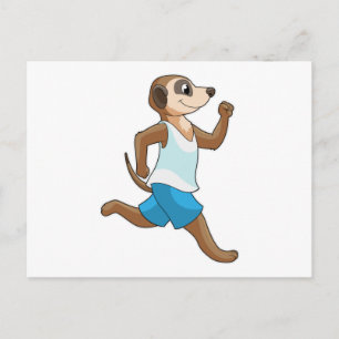 Meerkat at Running Sports Briefkaart