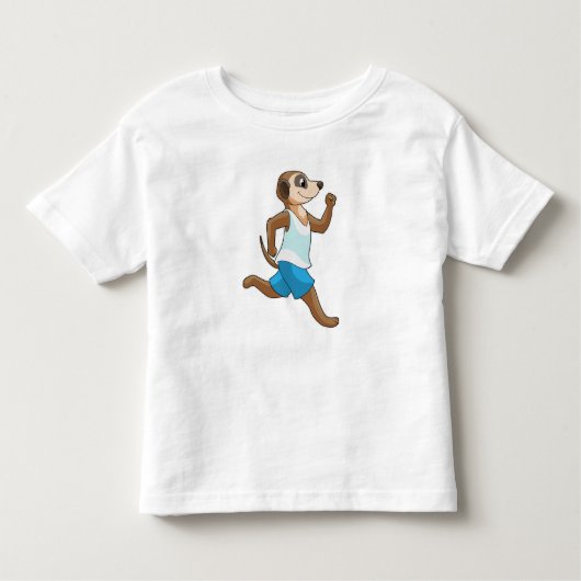 Meerkat at Running Sports Kinder Shirts (Voorkant)