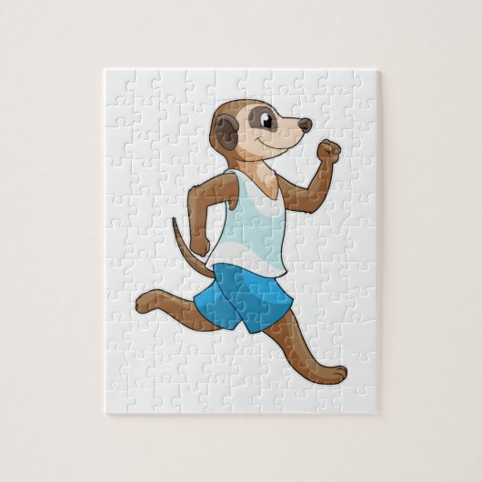Meerkat at Running Sports Legpuzzel (Verticaal)