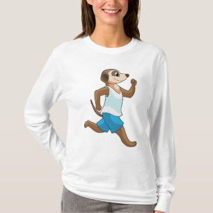 Meerkat at Running Sports T-shirt