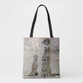 Meerkat Baby Sitter en pups (Suricata Suricata) Tote Bag (Voorkant)