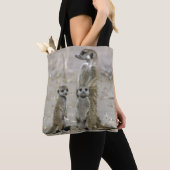 Meerkat Baby Sitter en pups (Suricata Suricata) Tote Bag (Dichtbij)