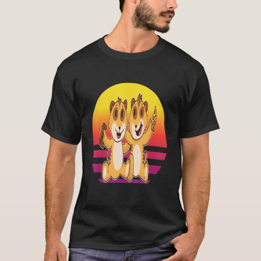 Meerkat Baby Sunset Favorite Gaming Animal T-shirt (Voorkant)