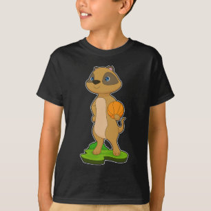 Meerkat Basketbalspeler Basketbal T-shirt