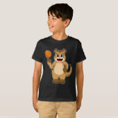 Meerkat Basketbalspeler Basketbal T-shirt (Voorkant volledig)