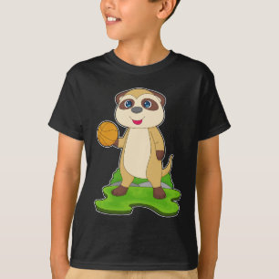 Meerkat Basketbalspeler Basketbal T-shirt