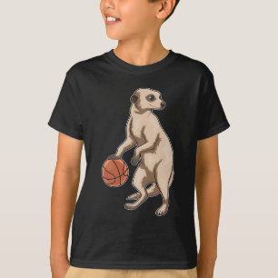 Meerkat Basketbalspeler Basketbal T-shirt