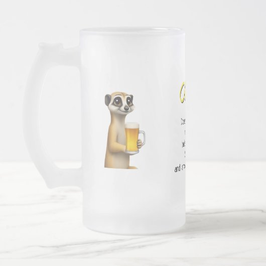 Meerkat Beer Frosted Mok (Links)