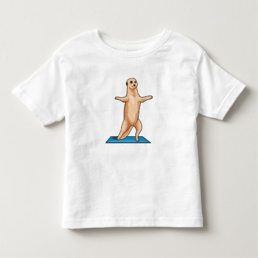 Meerkat bij Fitness Stretching Kinder Shirts (Voorkant)