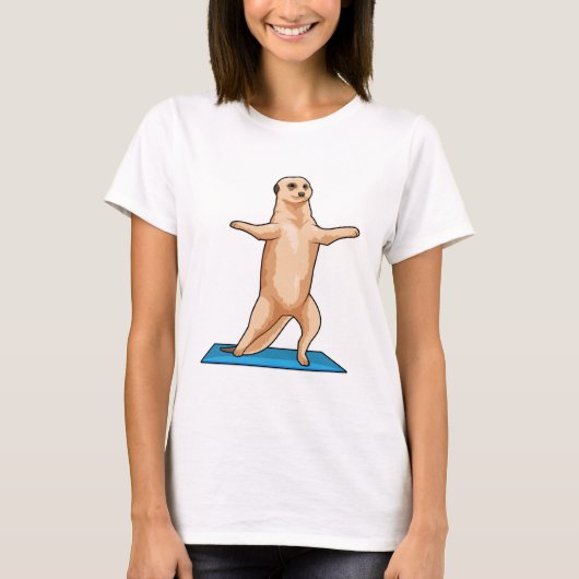Meerkat bij Fitness Stretching T-shirt (Voorkant)