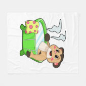 Meerkat bij het zwemmen in Bathtub Fleece Deken (Voorkant (Horizontaal))