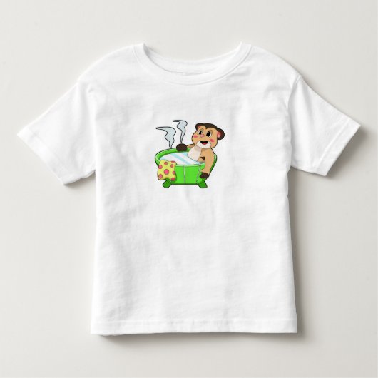 Meerkat bij het zwemmen in Bathtub Kinder Shirts (Voorkant)