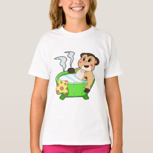 Meerkat bij het zwemmen in Bathtub T-shirt