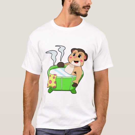 Meerkat bij het zwemmen in Bathtub T-shirt (Voorkant)