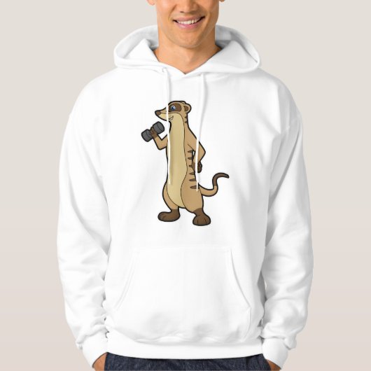 Meerkat bij Sterke training met Dumbbell Hoodie (Voorkant)
