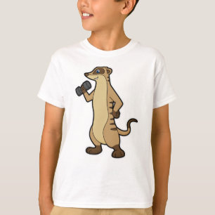 Meerkat bij Sterke training met Dumbbell T-shirt